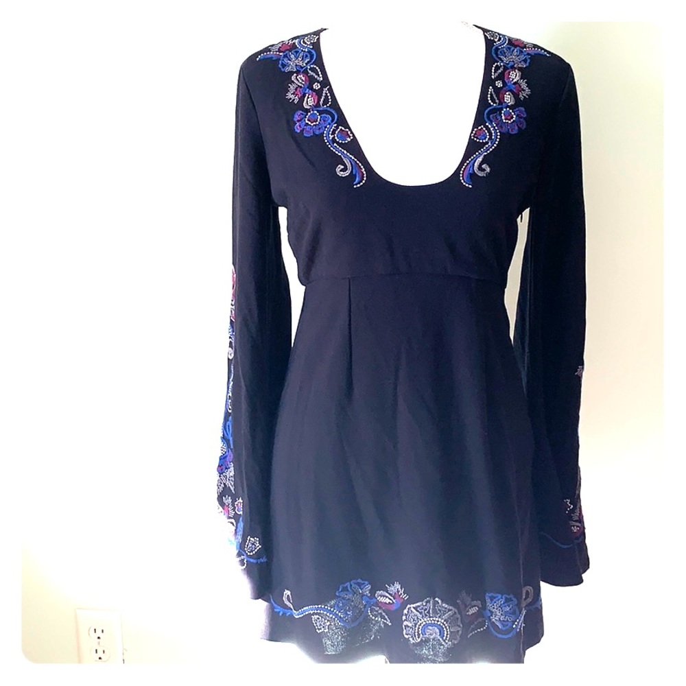 Free People “black comb” dress